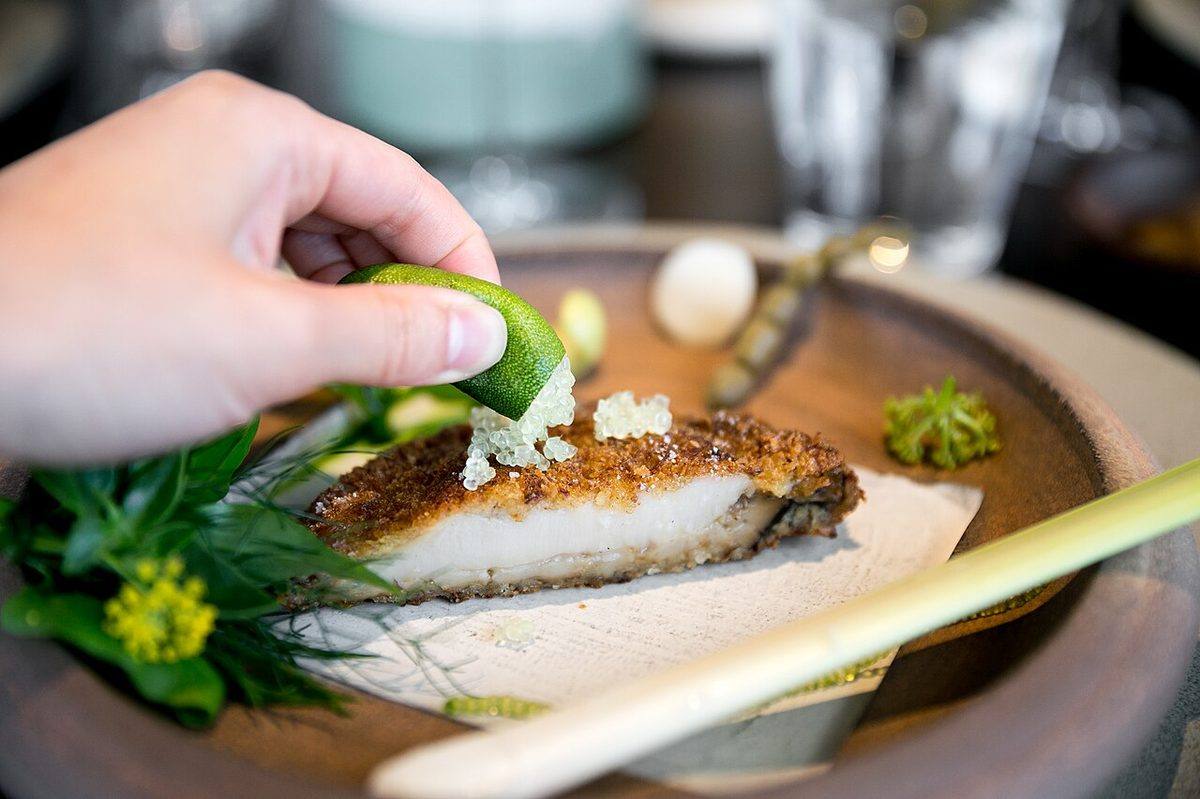 Abalone Schnitzel and Bush Condiments (25526291043) (Abalone)