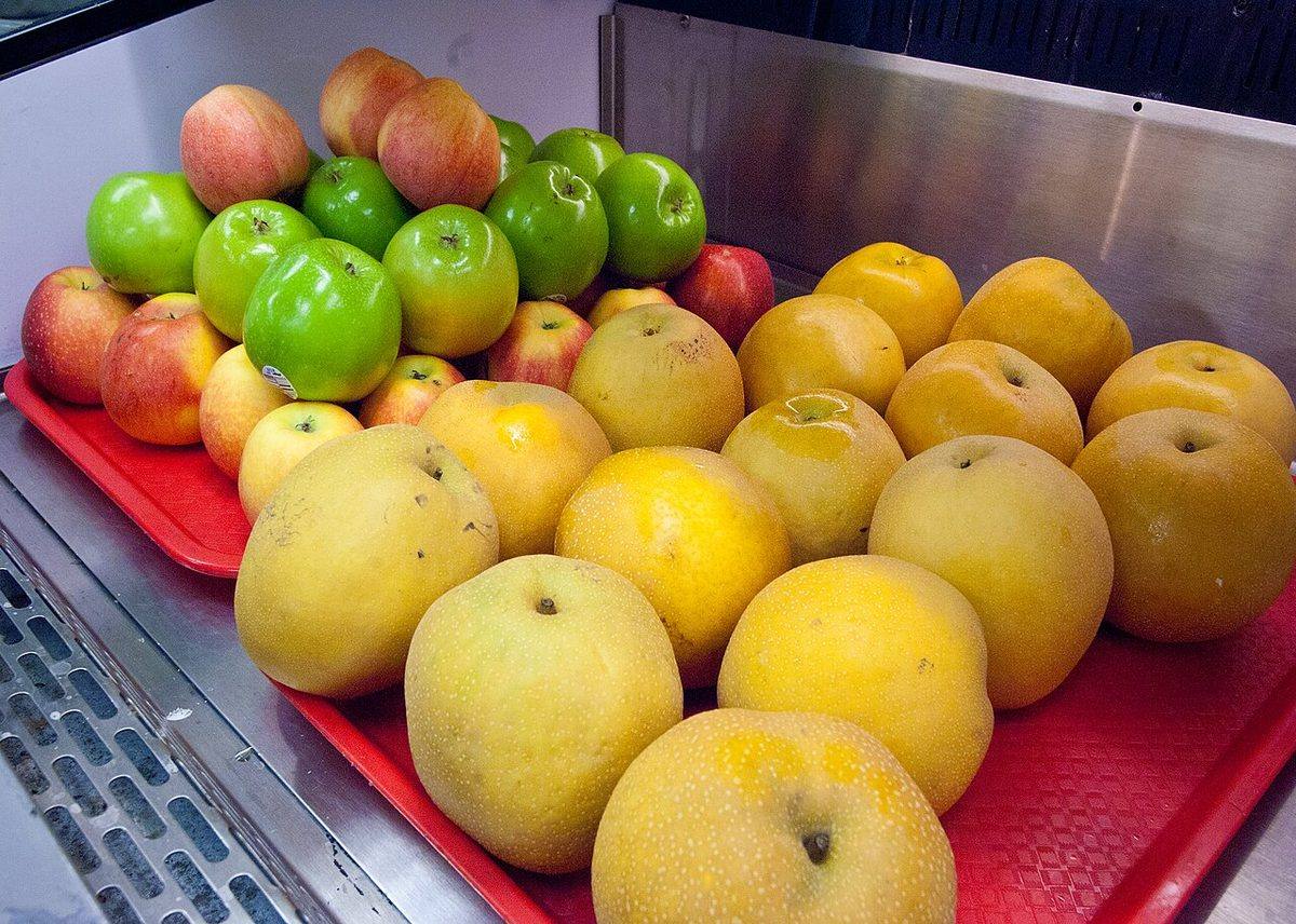 Fresh apples and Asian pears for the National School, Breakfast Program, for students at Washington-Lee...