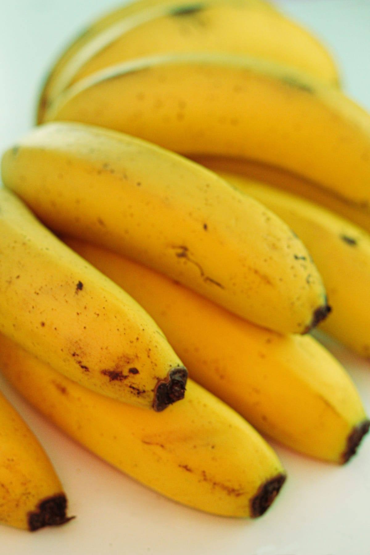 A bunch of ripe bananas