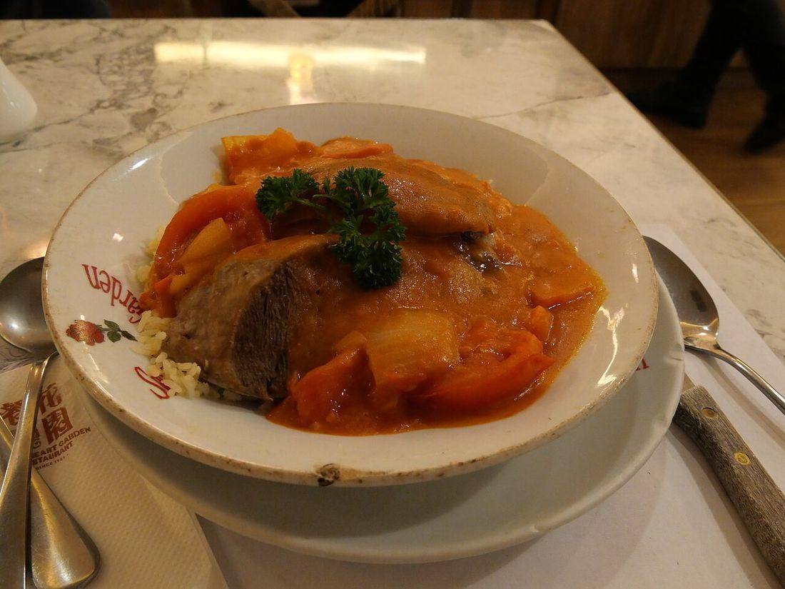 Ox tongue rice with tomato sauce and (Beef Tongue)