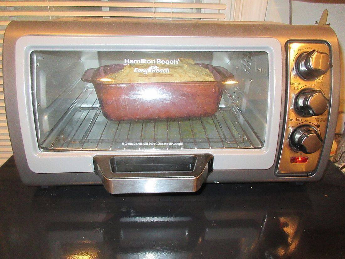 Beer bread in toaster oven
