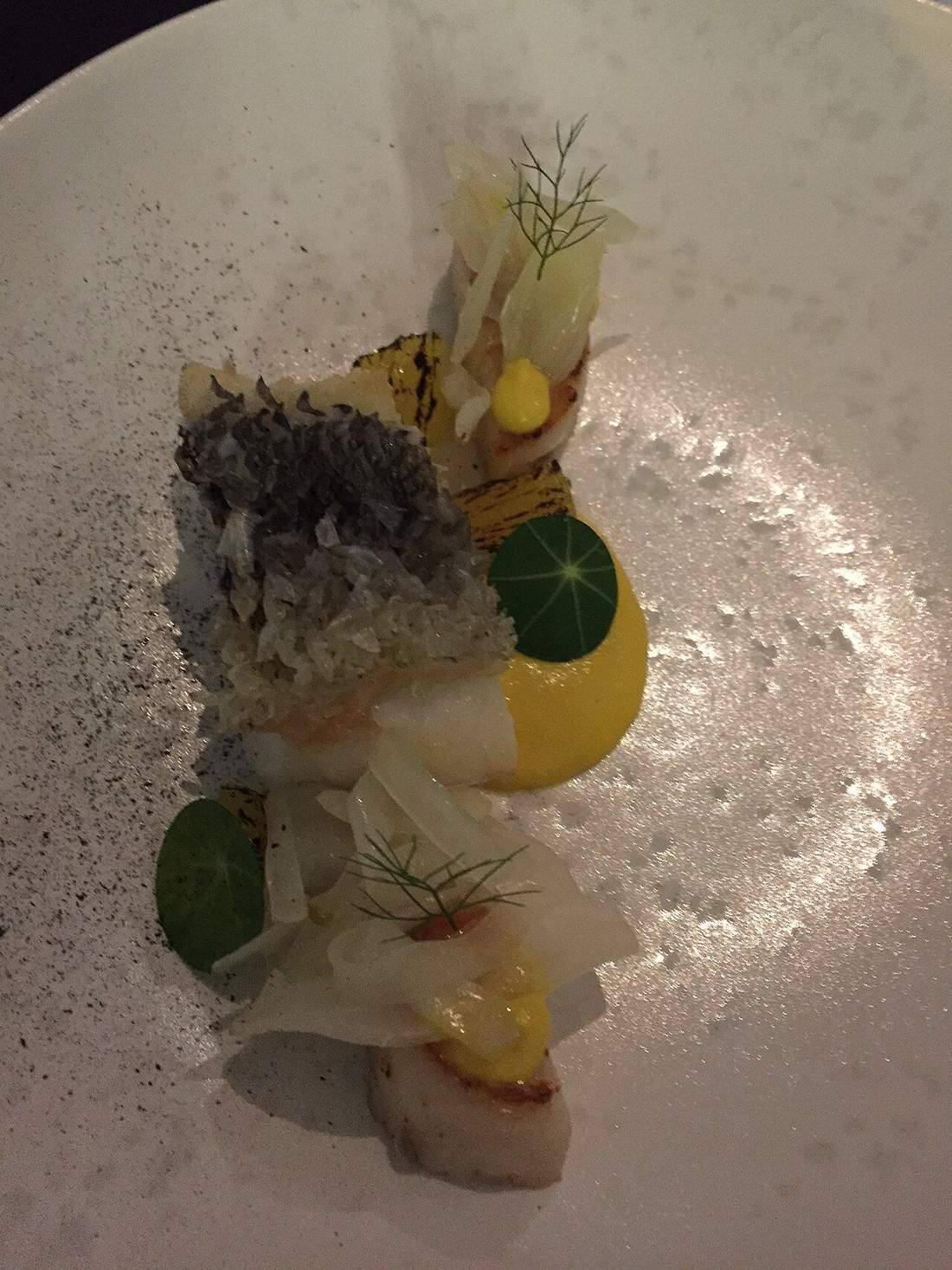 New Zealand blue cod dish, Corner House, Singapore Botanic Gardens - 20170126