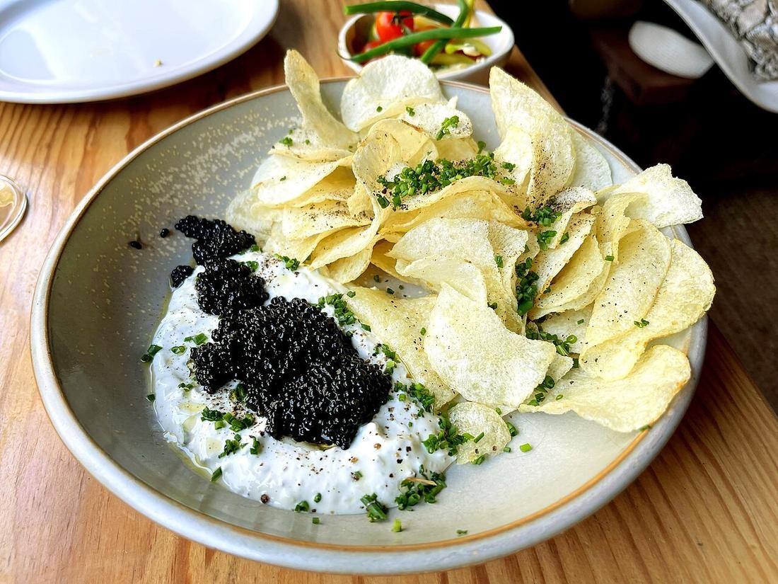 Caviar and chips at Valley - Sarah Stierch