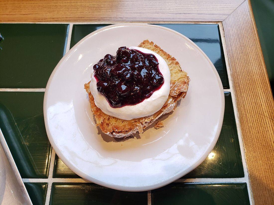Lemon polenta cake with coconut topping & blueberry compote - GAIL's 2024-06-08