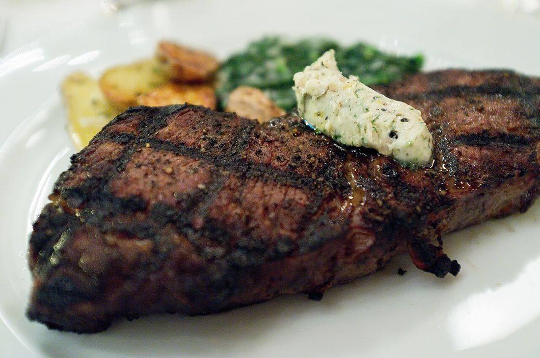 Hickory Grilled NY Strip (Compound Butter)