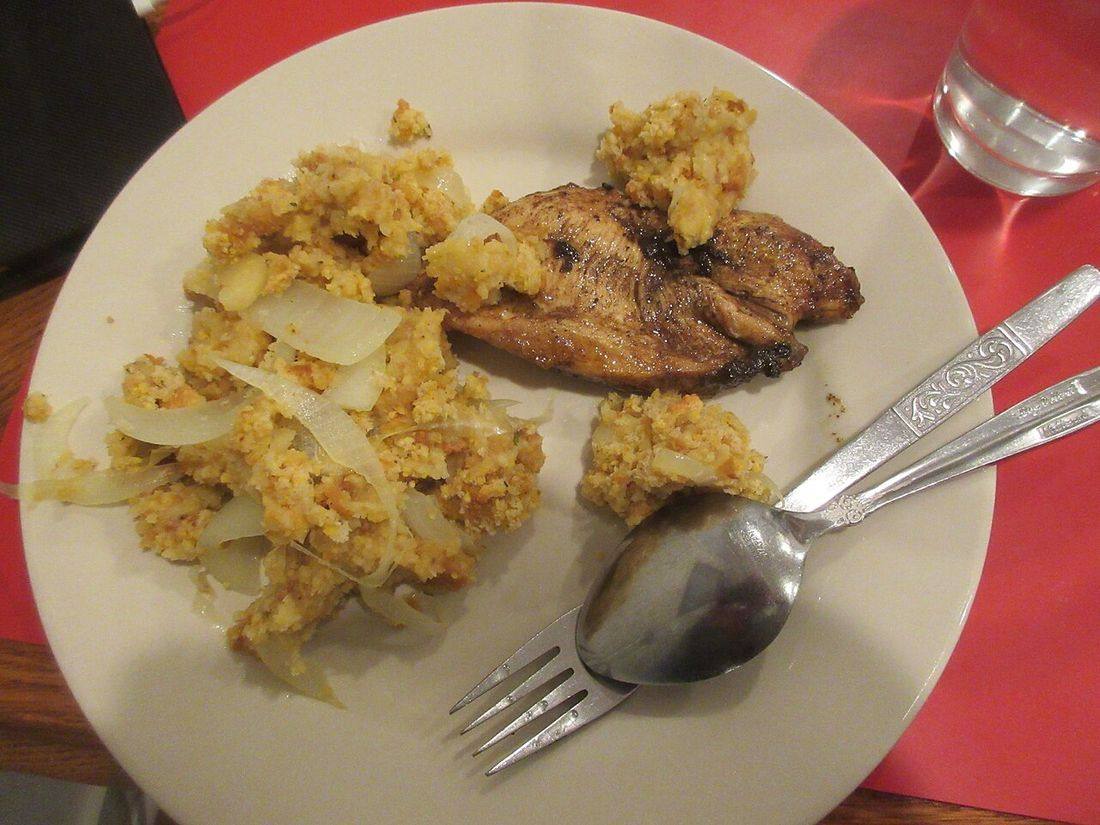 Balsamic Chicken and Cornbread Dressing