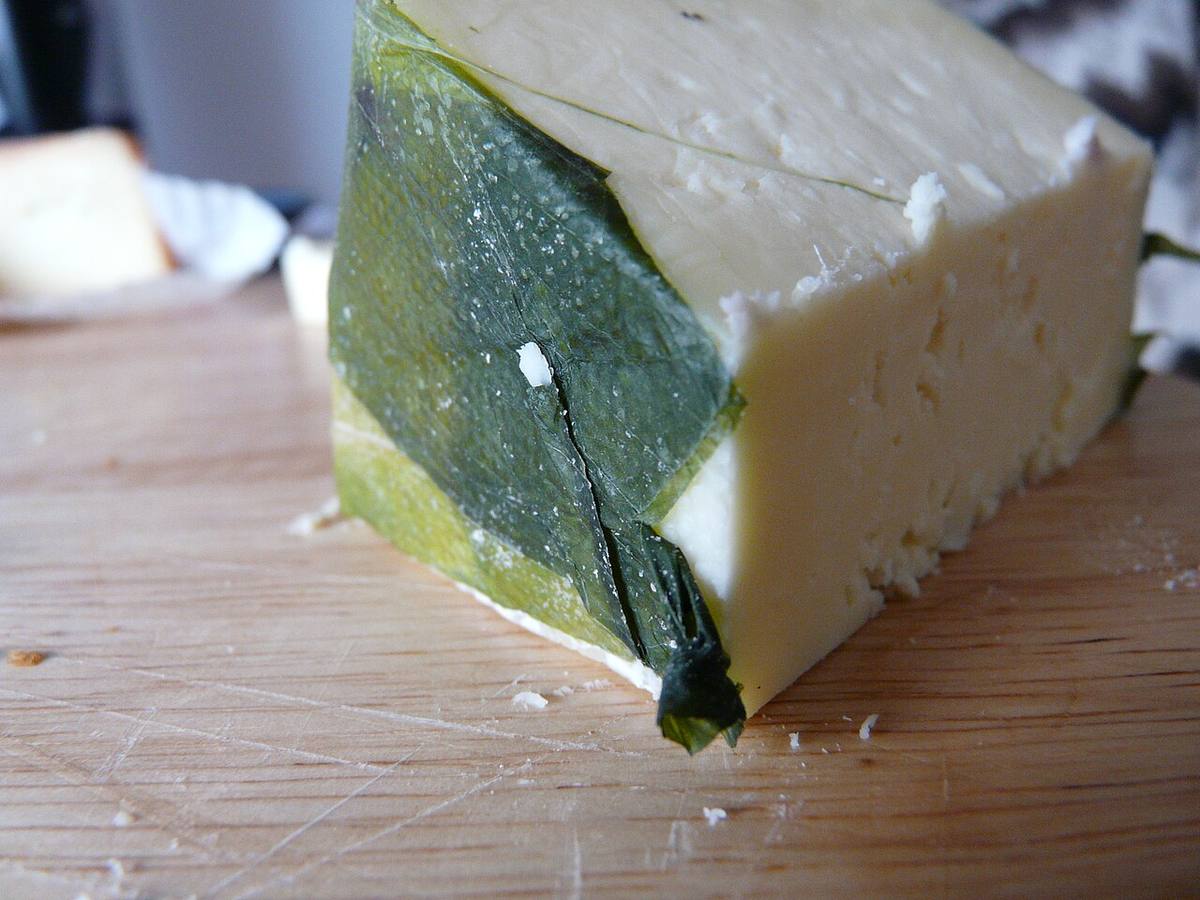 Cornish cheeses, Great Cornish Food Store, Waitrose, Truro Cornwall - June 2025 (Cornish Yarg)