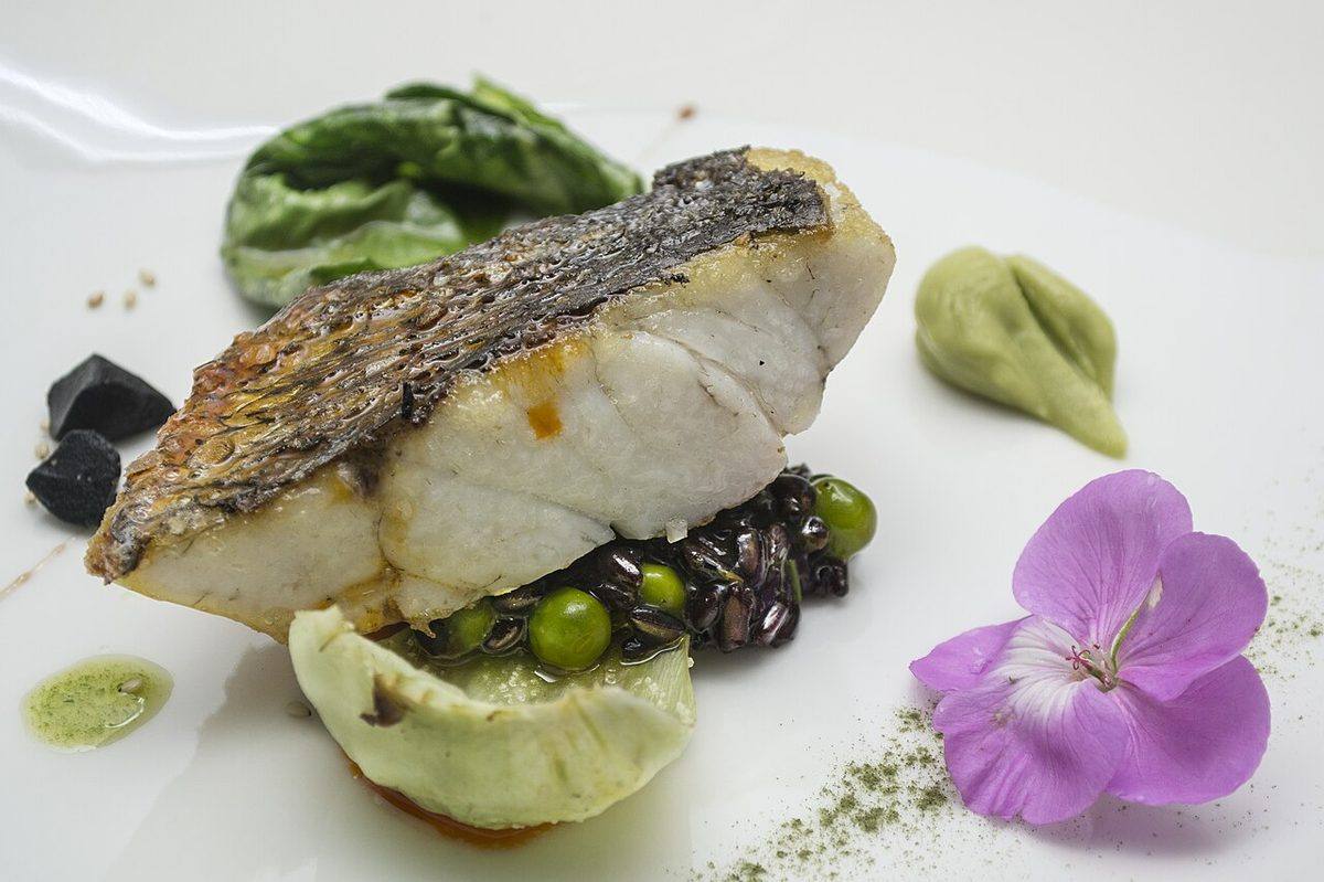 Corvina con pak choi (Corvina)
