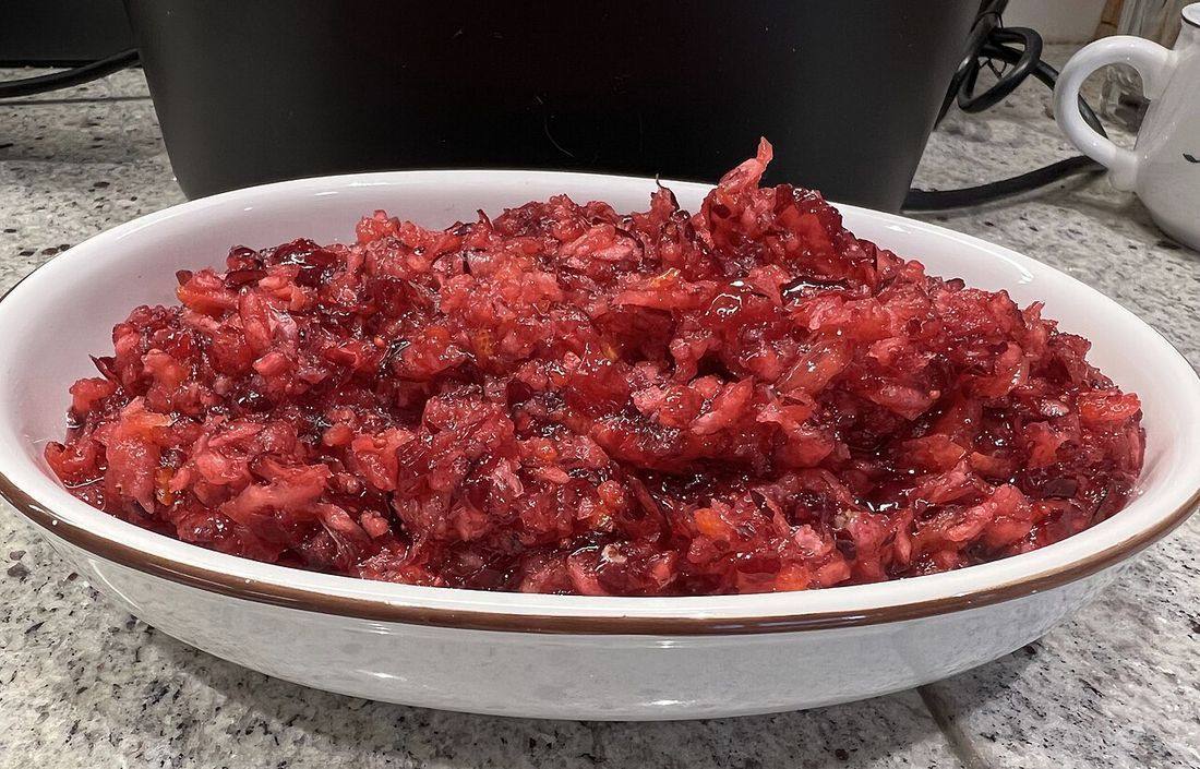 Cranberry sauce for roast turkey