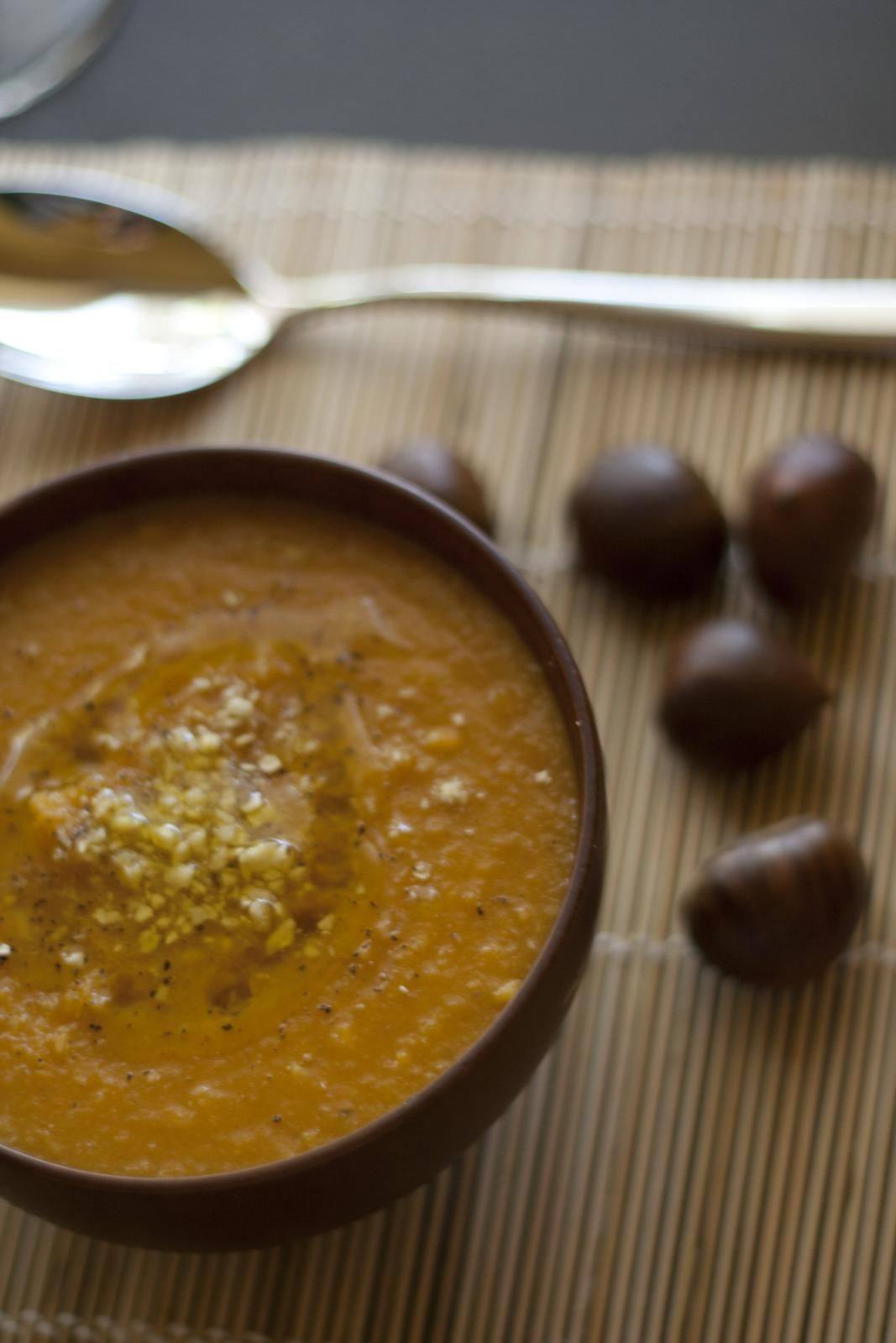 Cream of squash soup with chestnuts (Cream Of Chestnut Soup)