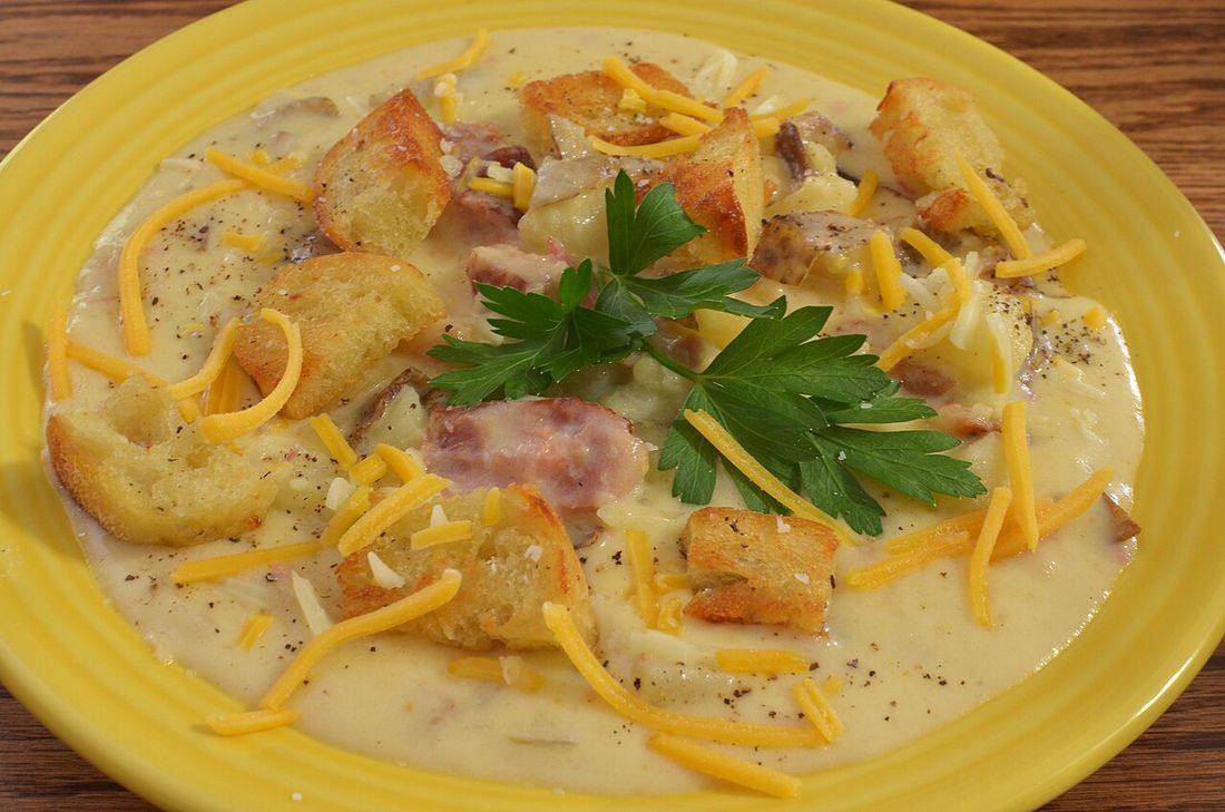 Cheesy cream of potato soup