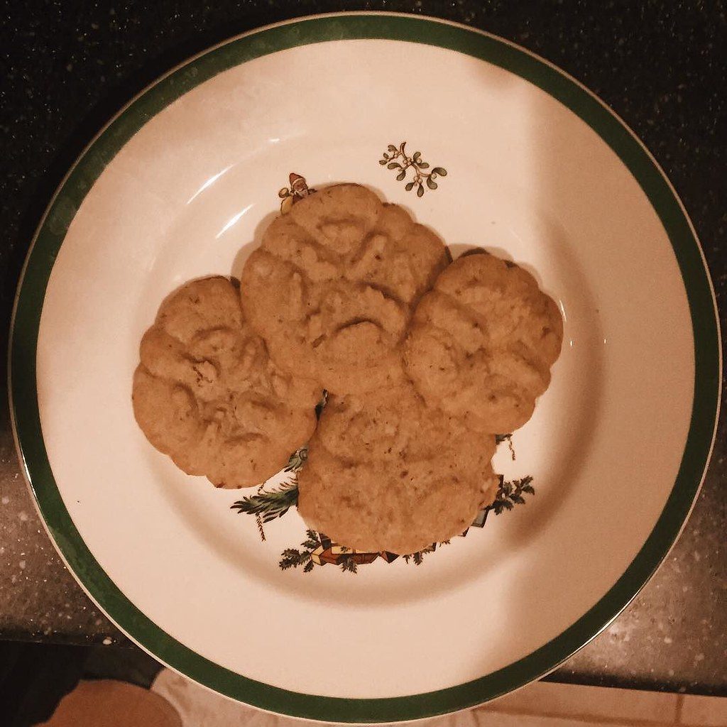 Tried out my new cookie press last night. Not bad, but I prefer the Joy of Cooking sugar cookie recipe to the...