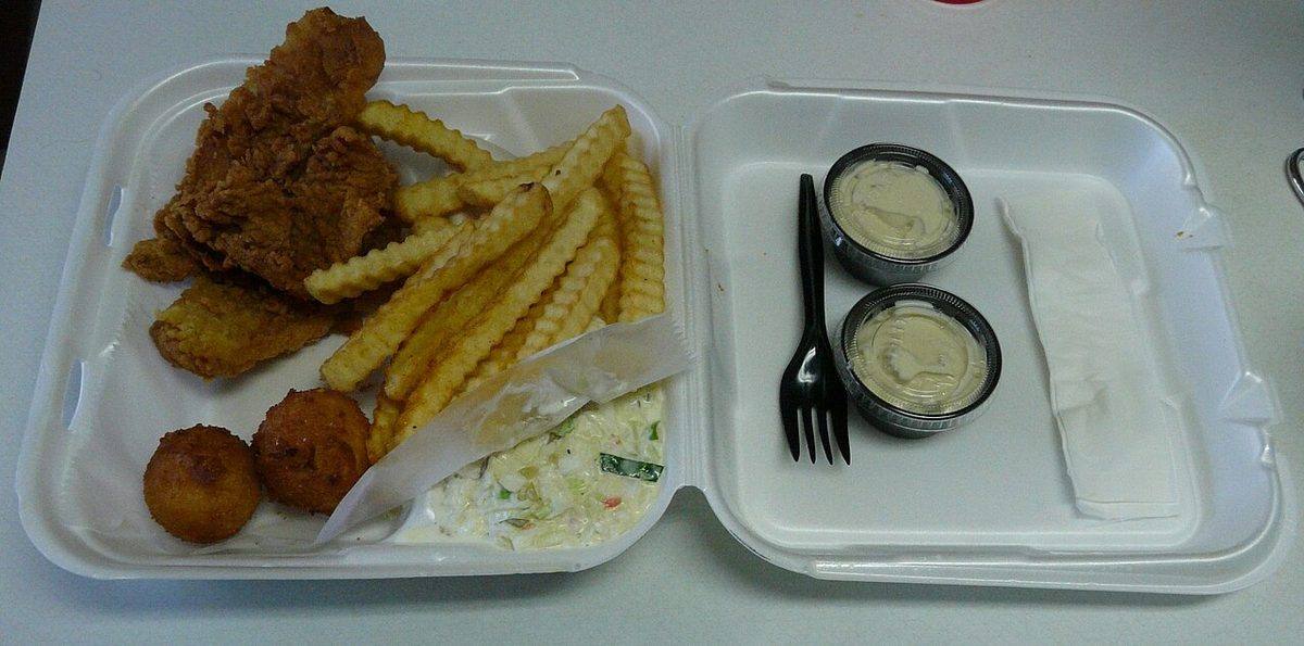 Flounder basket from Hutton's Seafood (Flounder)