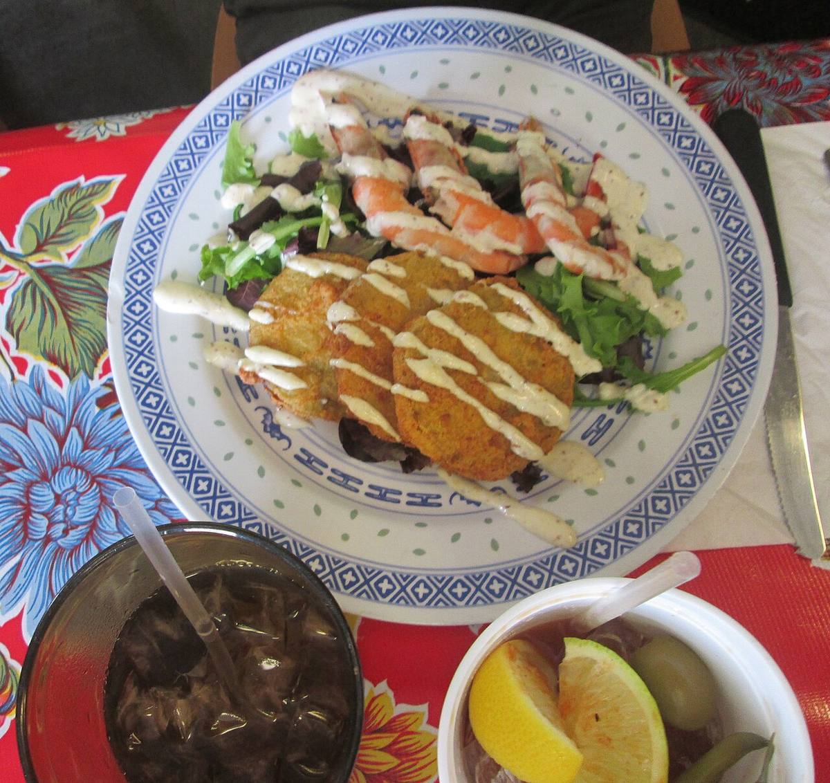 Fried Green Tomatoes with ranch dressing - Hominy Grill, Charleston SC 2014
