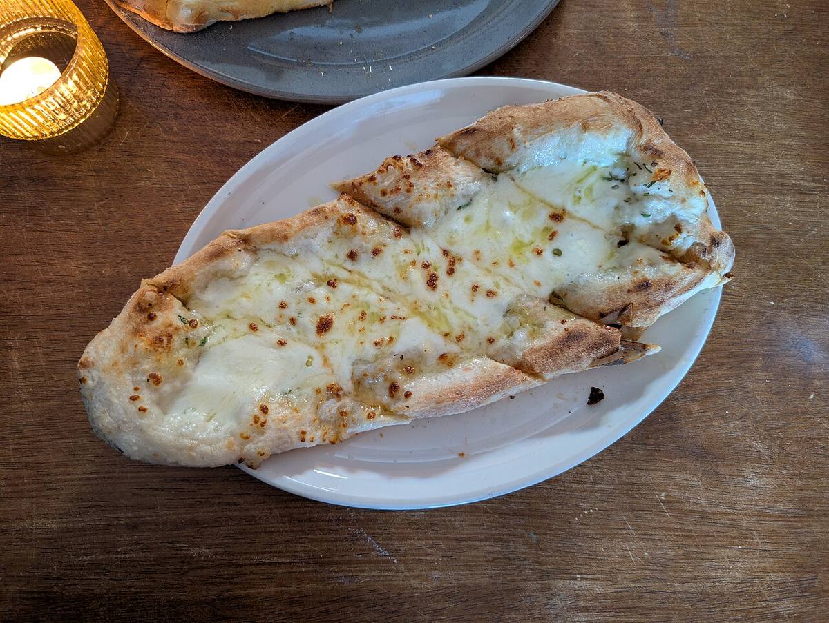 Onion ring and garlic bread