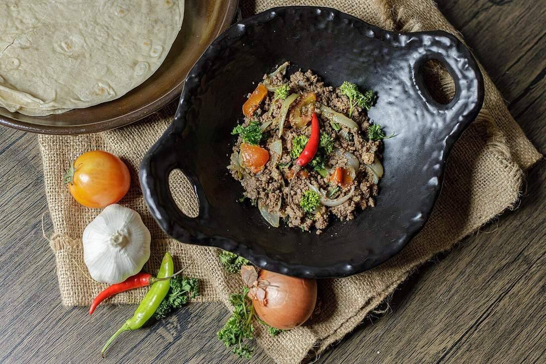 Keema and Pita