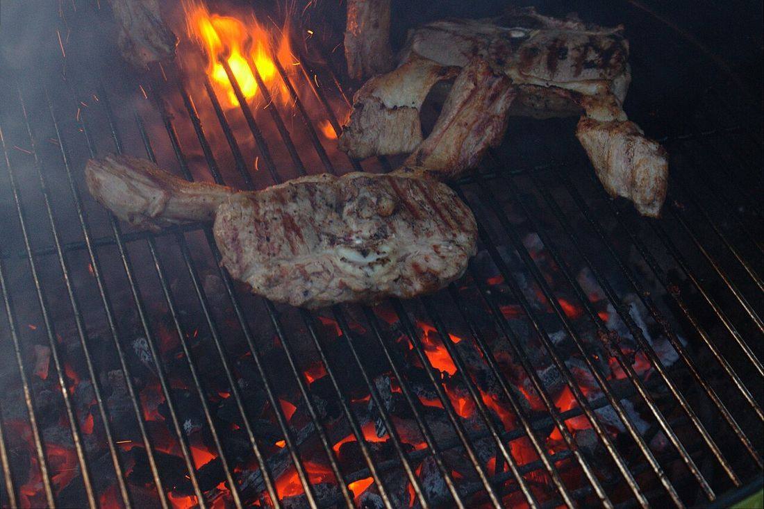 Lamb chops on the barbecue 06