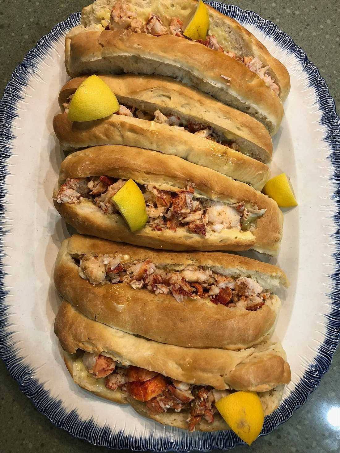 Homemade lobster rolls
