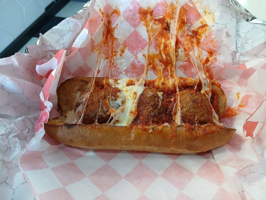 Meatball sub from Bozzelli's Deli at Spring Mall Square (Meatball Subs)
