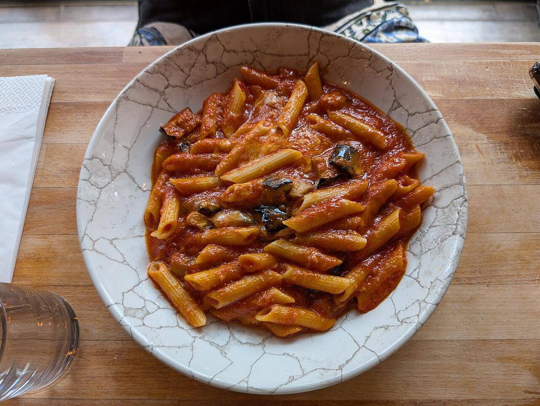 Penne norma - Enzo's 2026-04-21 (Mostaccioli)