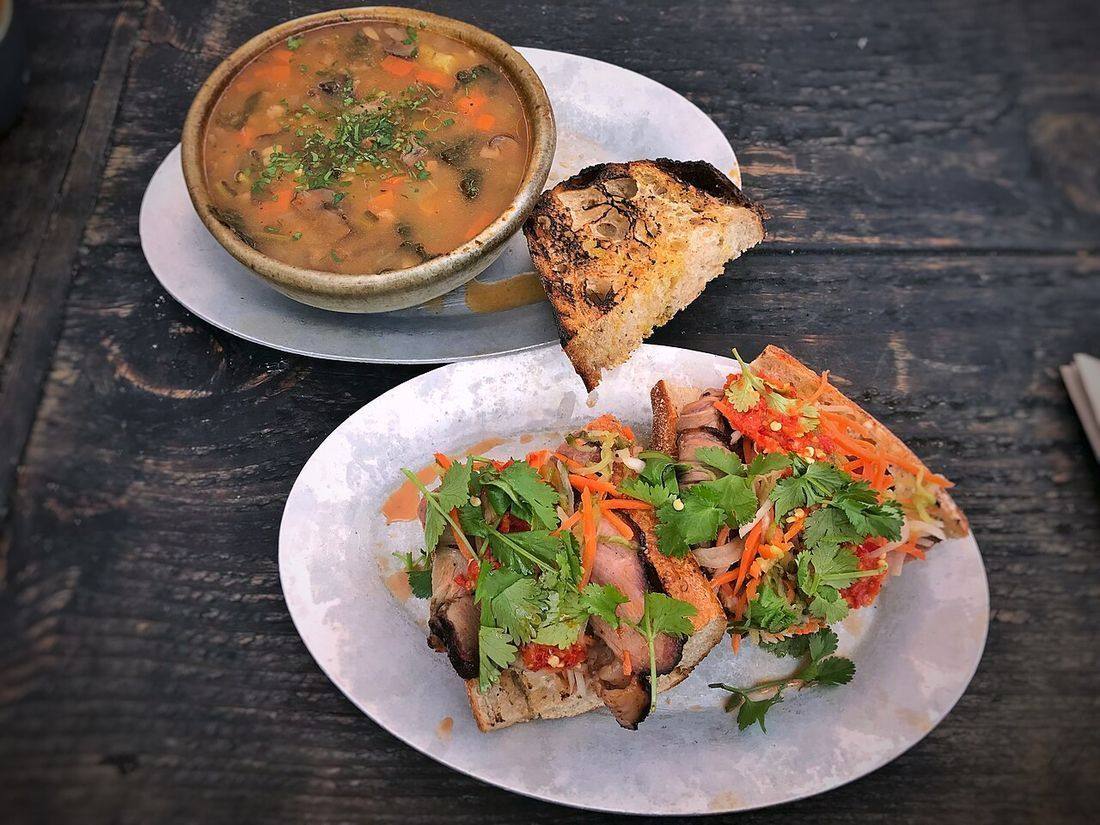 Mushroom Barley Soup — photograph from Wikimedia Commons