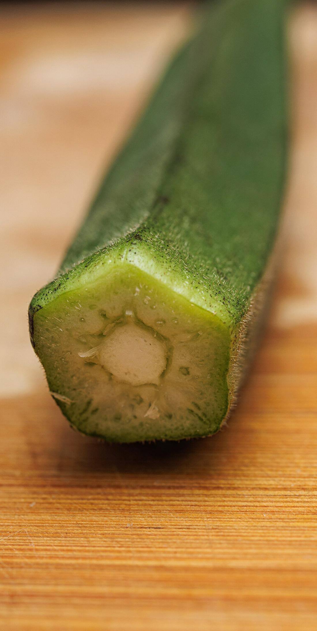 Okra (Abelmoschus esculentus) Inside