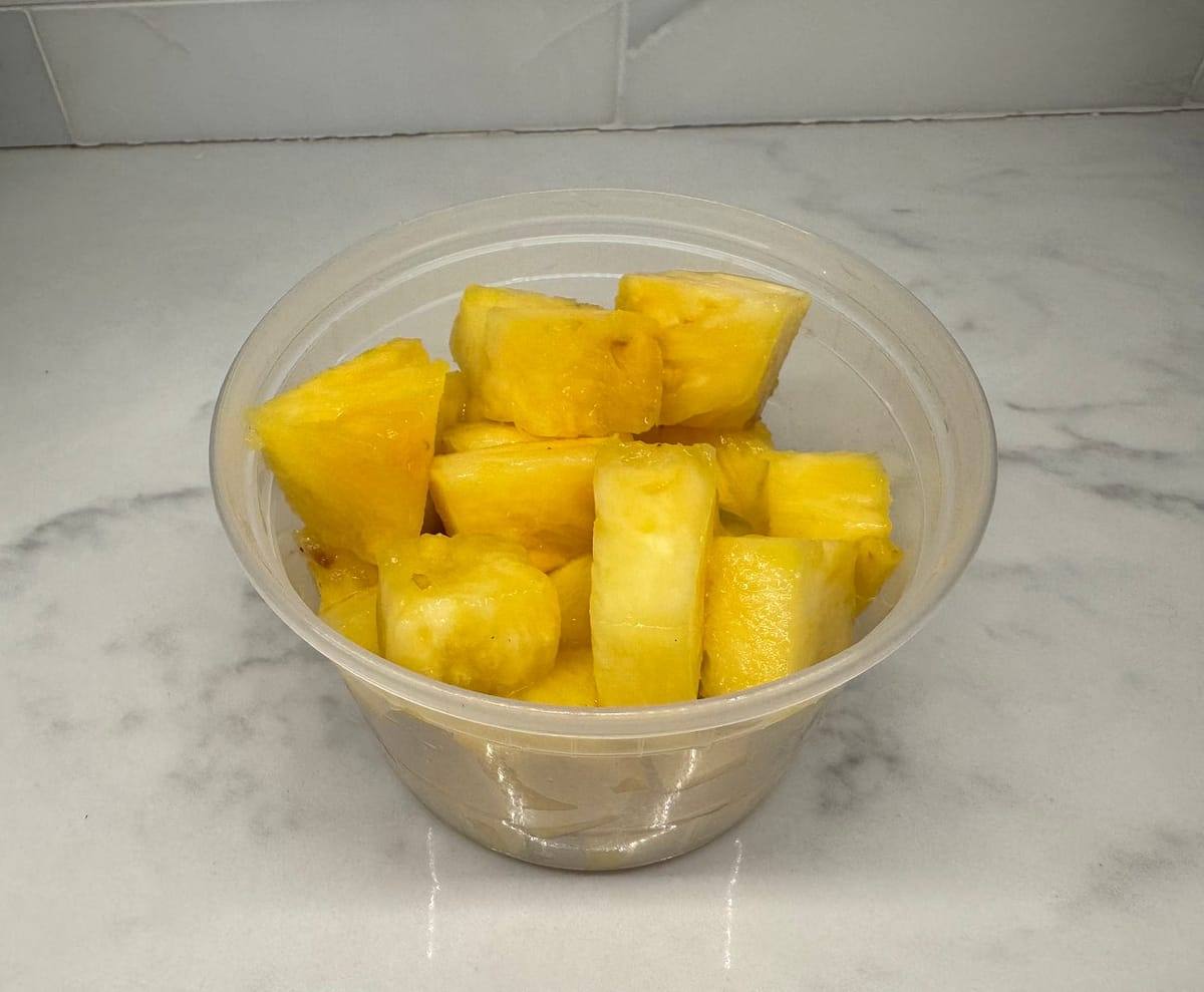 Whole pineapple with crown