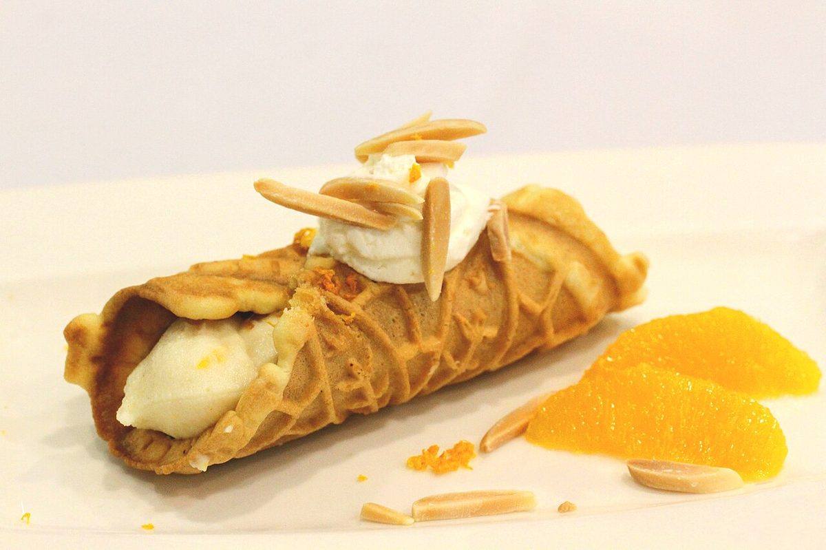 Pizzelle filled with orange-almond creme, April 2011 (Pizzelle)