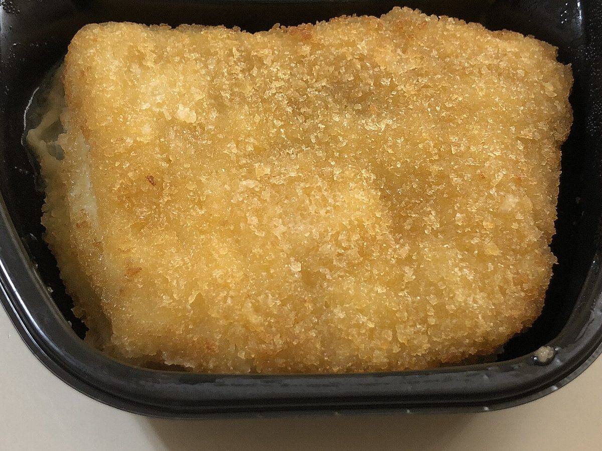2020-02-20 17 39 10 A fillet of Alaska pollock served as part of a Stouffer's Fish Filet Meal after (Pollock)