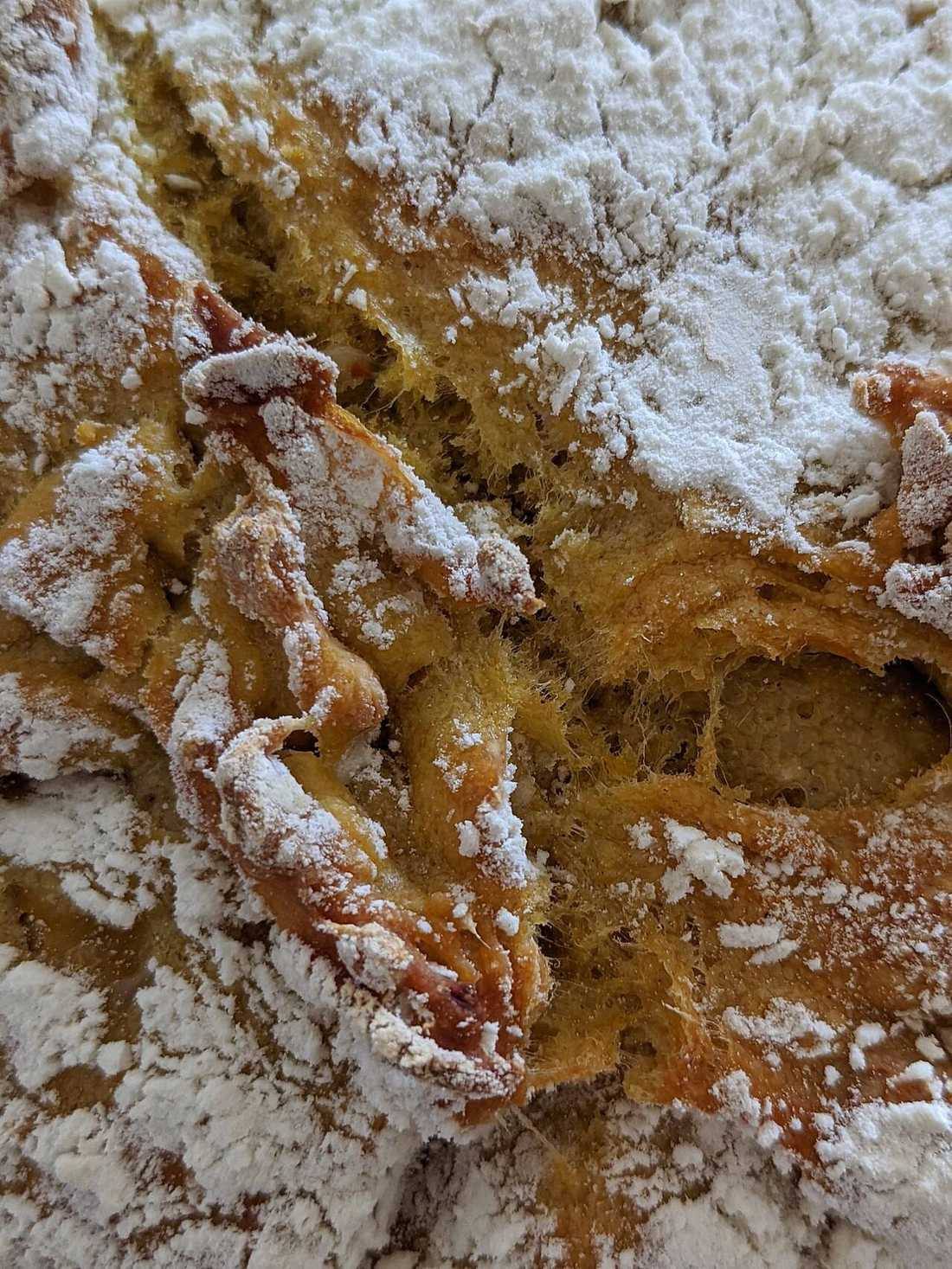 Pumpkin bread birds eye detail