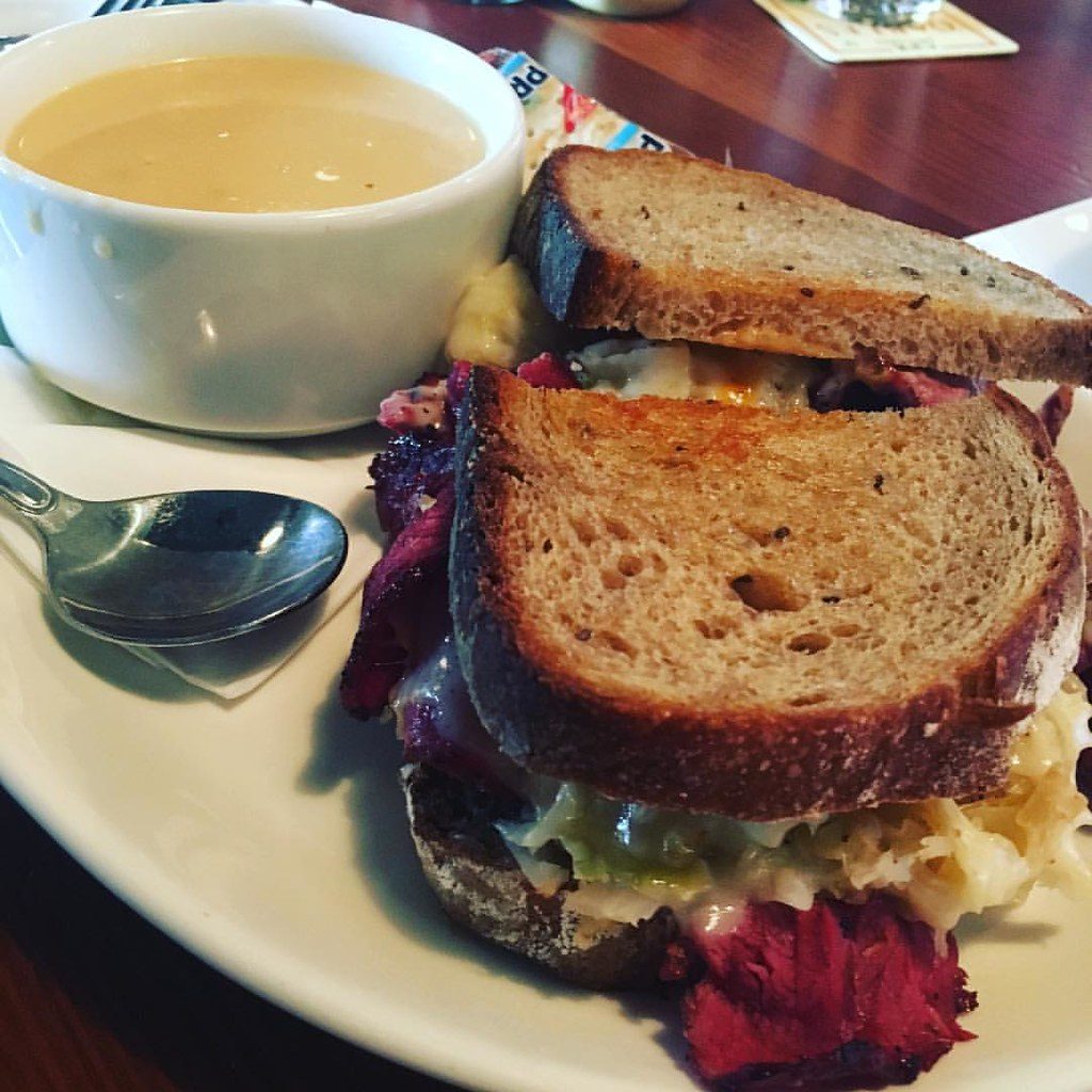 Reuben Kincaid and cheese soup. Yum. (Reuben Soup)