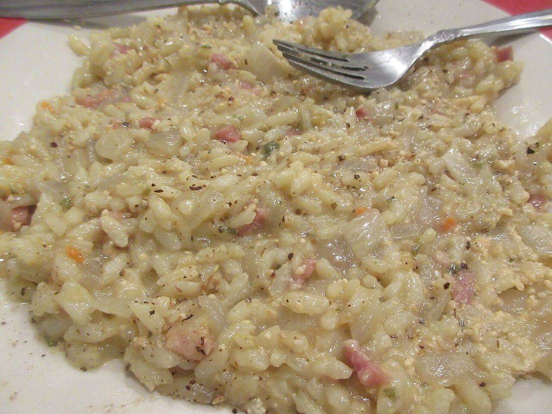 Risotto - lemon onion ham