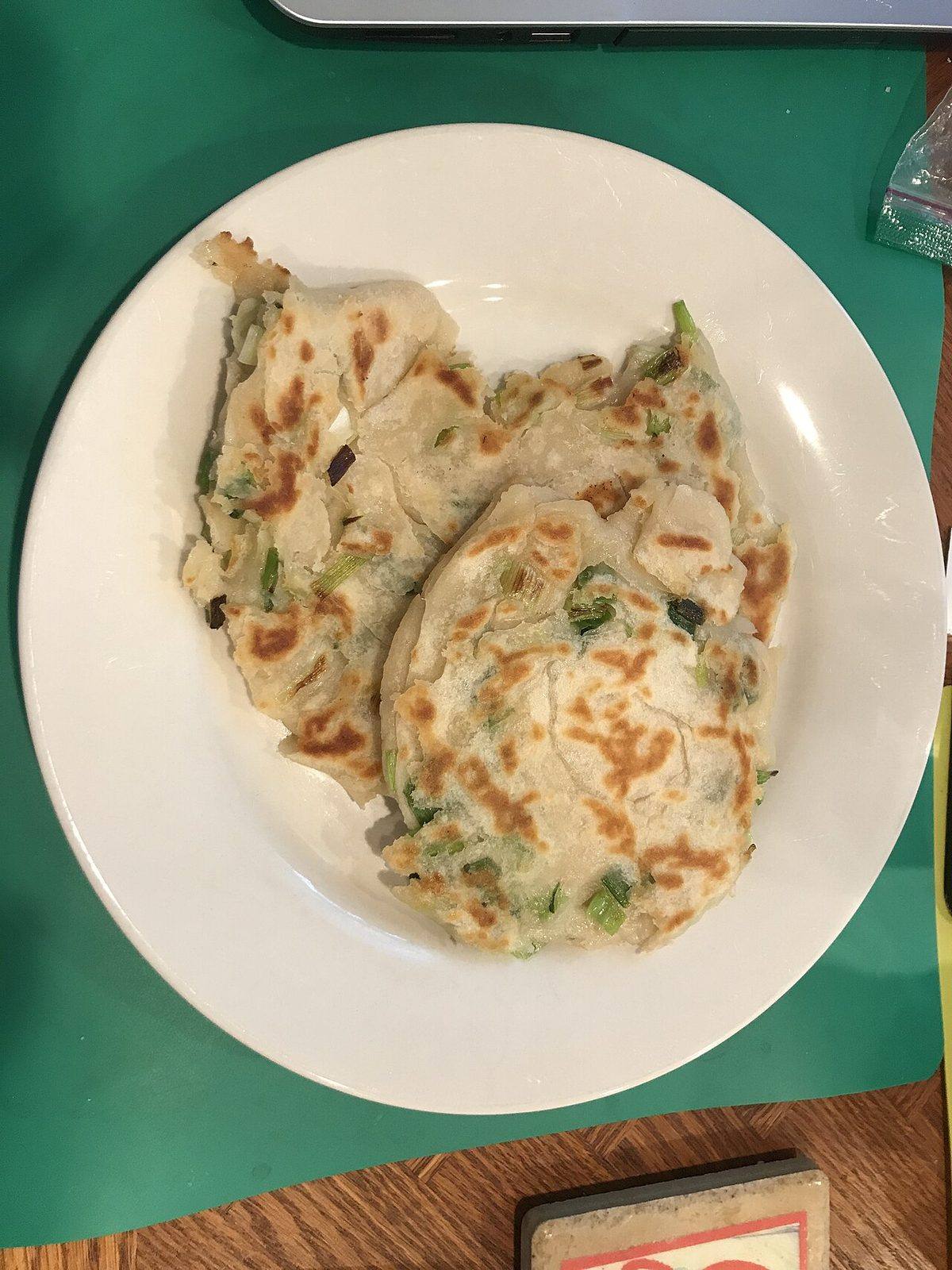 Plate of scallion pancakes (Scallion Pancakes)