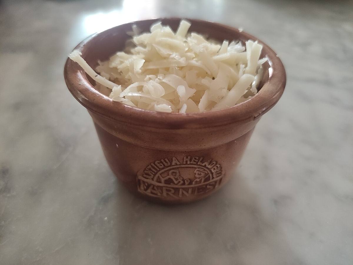Bowl of shredded cheese