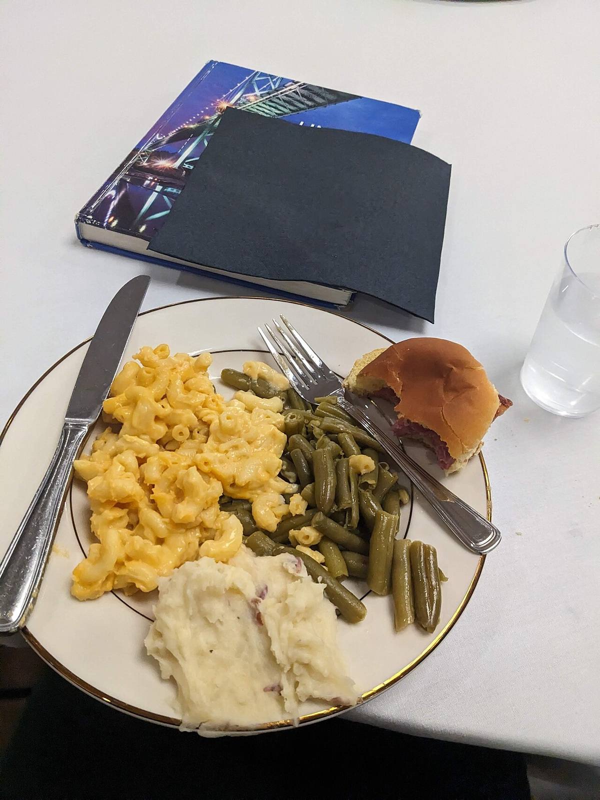 PXL 20221215 231825450 macaroni and cheese and green beans and mashed potatoes (Smashed Potatoes)