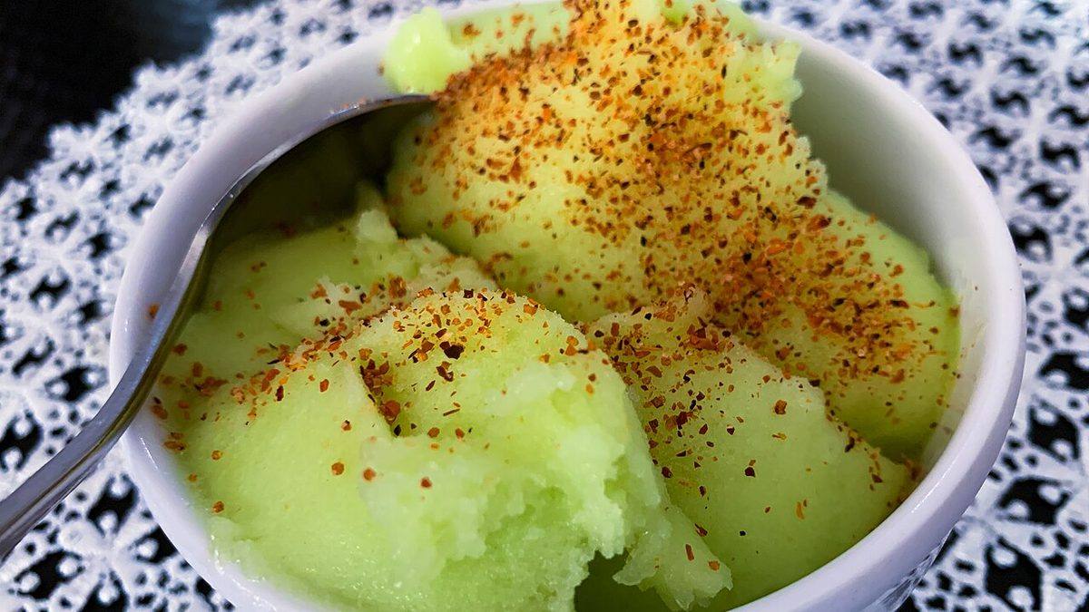 Spicy Tajin on Lime Sorbet (Sorbet)