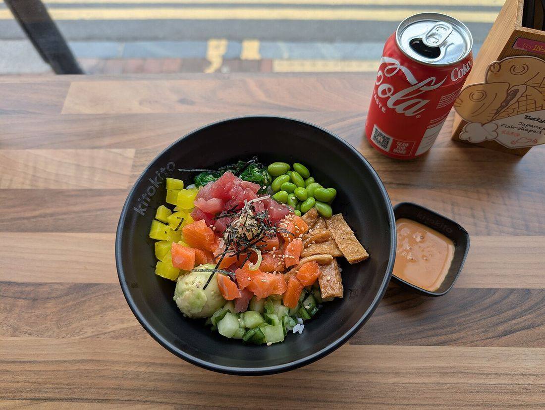 Salmon & Tuna Poke Bowl (M) with Spicy Mayo sauce - Kitokito 2025-04-25