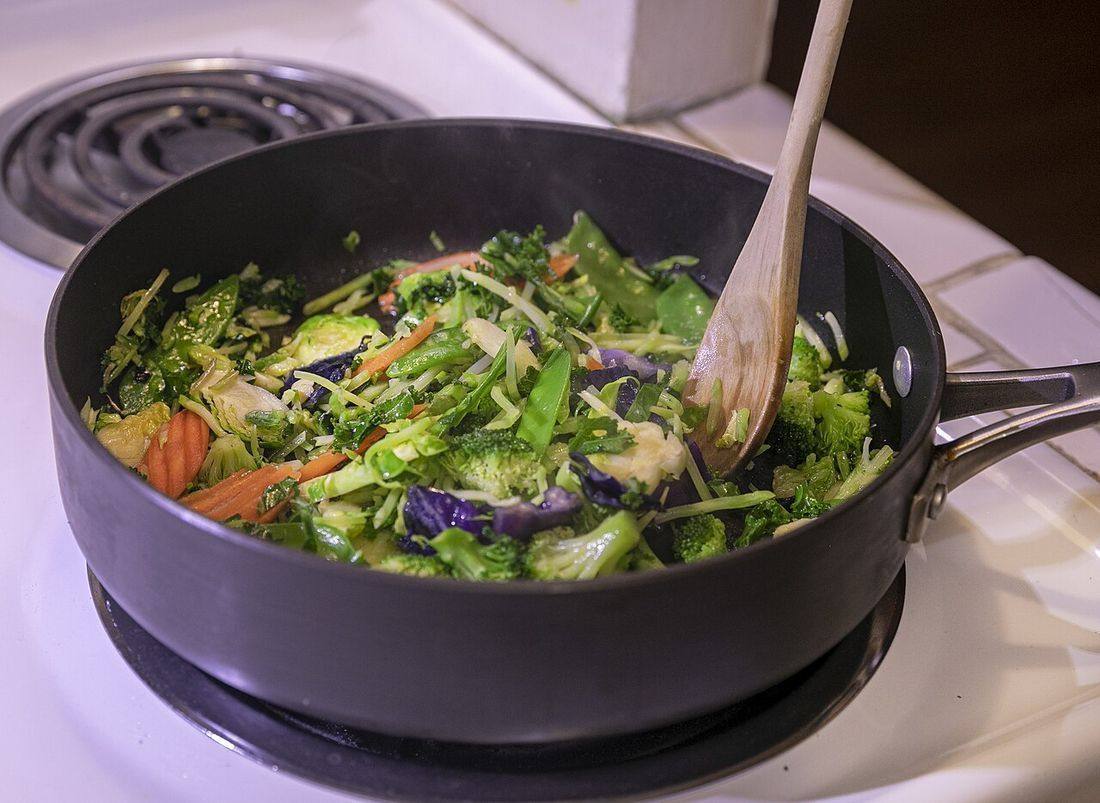 Stir Fry Vegetables in Pan - 49825786843