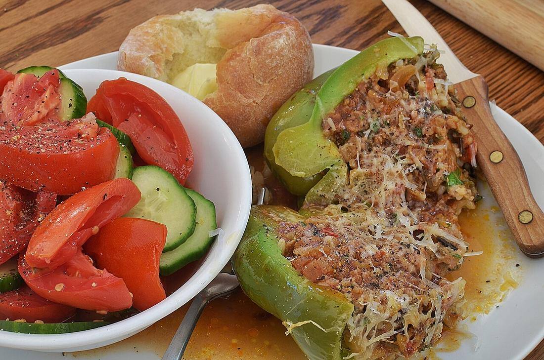 Stuffed Peppers — photograph from Wikimedia Commons