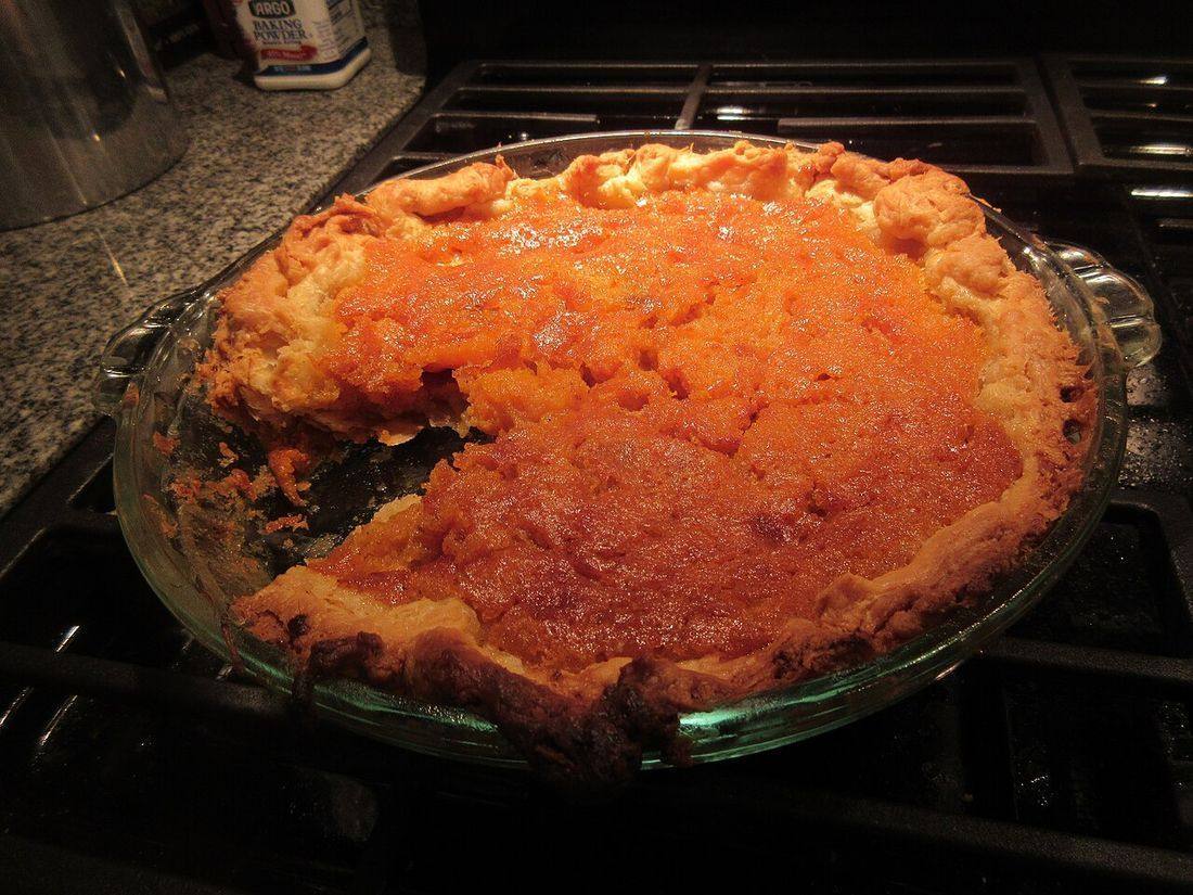 Thanksgiving 2020 New Orleans - Sweet potato pie with whipped cream 01