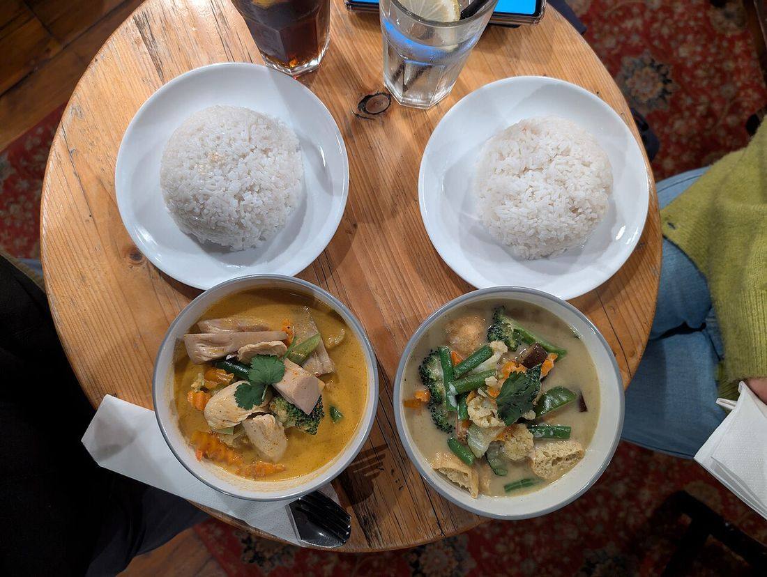 Yellow curry and green curry - Nok Nok Kitchen at The Cow 2025-09-30 (Thai Yellow Curry)