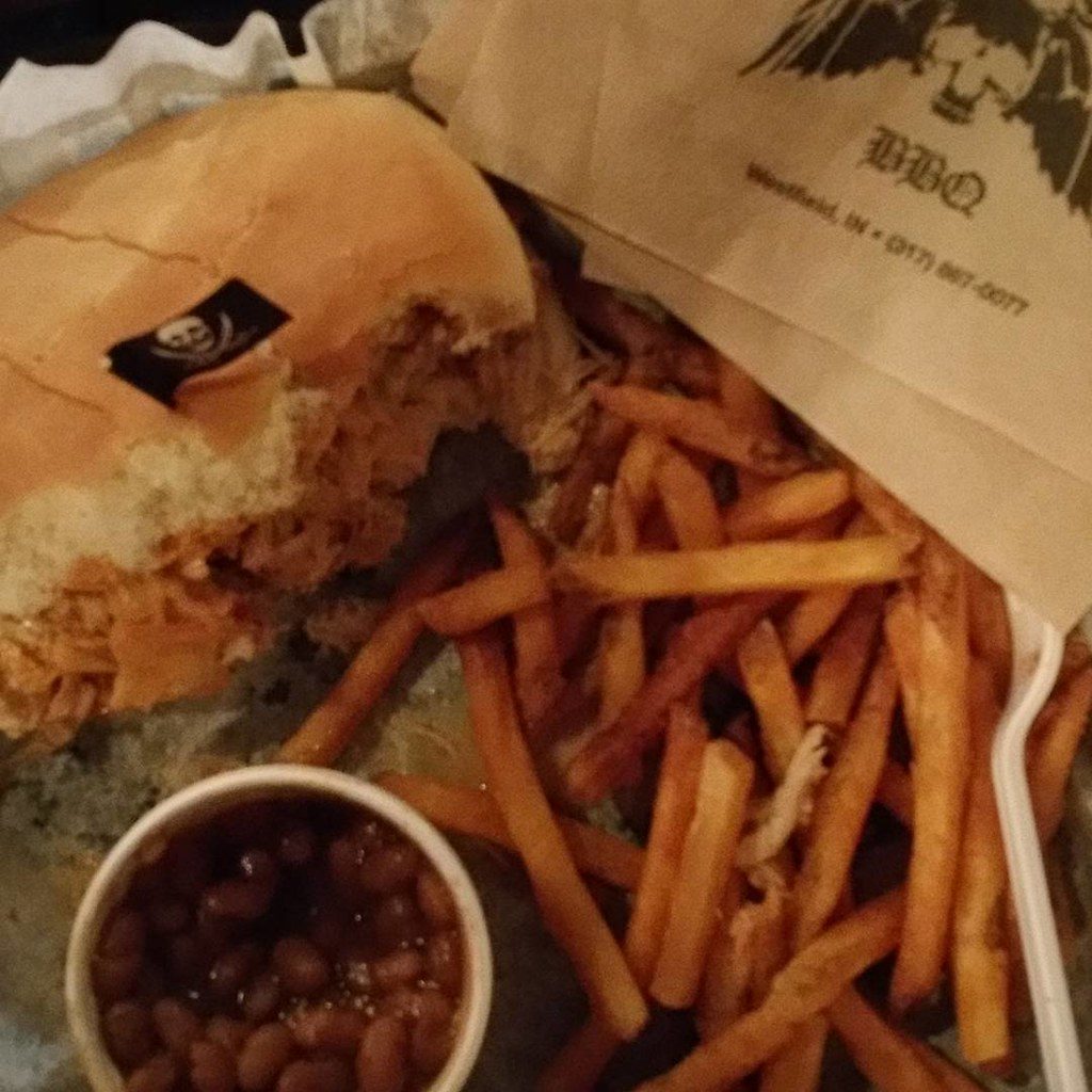 The #Marley special @BigHoffas #BBQ has #habanero #coleslaw topping pulled smoked #chicken slathered with...