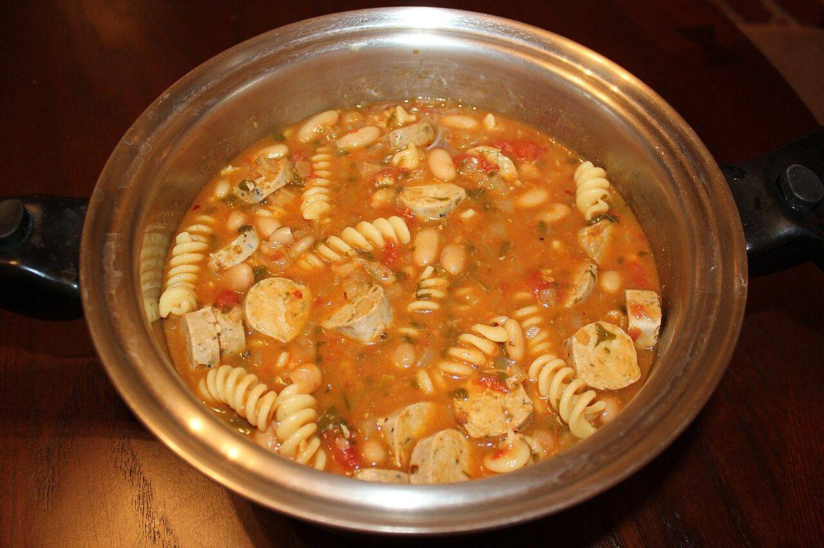 Veggie Italian Sausage and Cannellini Bean Soup (White Bean Soup)